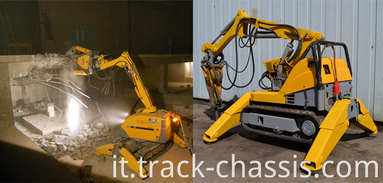 Mini telaio trackele in gomma in gomma.